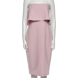 LIKELY Strapless Pink Midi Length Dress